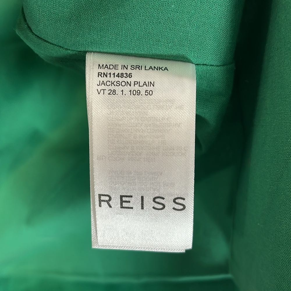 REISS JACKSON PENCIL SKIRT LINEN SLIT 12 cc - Picture 5 of 6